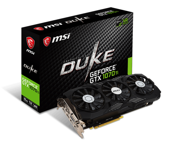 VGA MSI NVIDIA&#174; GeForce&#174; GTX 1070 Ti DUKE 8G GDDR5 (GTX1070 TI DUKE 8G) 518EL